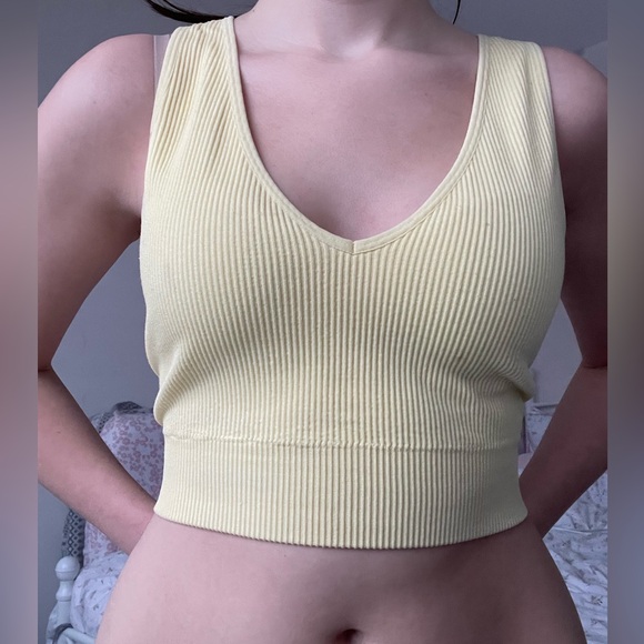 Garage Sunny Yellow Ribbed Tank Top - Picture 4 of 5